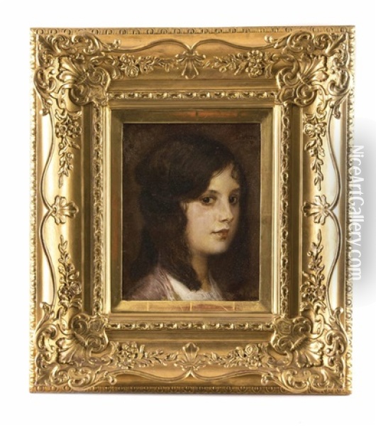 Portrat Einer Jungen Frau Oil Painting - Eduard Veith