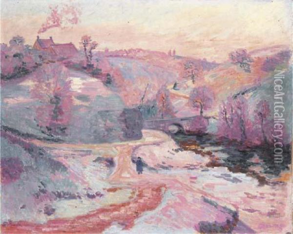 Le Pont Charraud Oil Painting - Armand Guillaumin