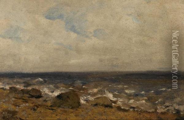 Rocky Shore Oil Painting - Isaak Il Ich Levitan