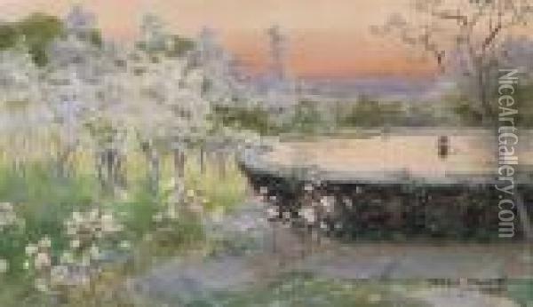Landscape In Spring Oil Painting - Enrique Serra y Auque