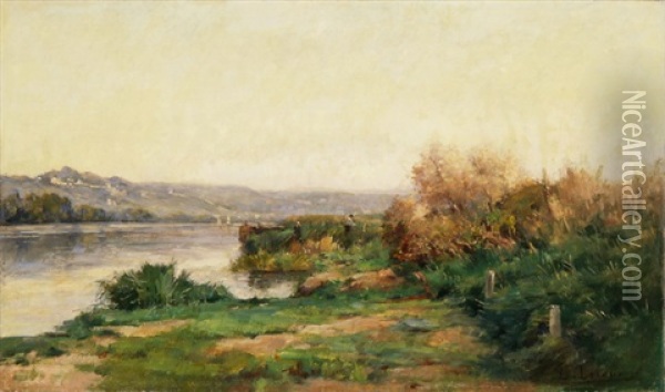 Nanterre Seine Oil Painting - Louis Eugene Leroux