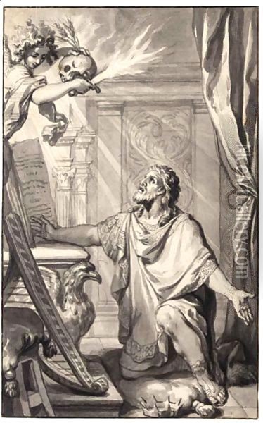 King David (1 Chron. 2116) Oil Painting - Gerard de Lairesse