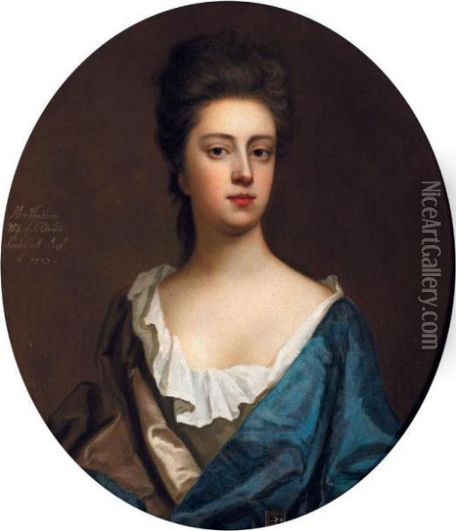 Alice Wyndham Lady Knatchbull Oil Painting - Michael Dahl