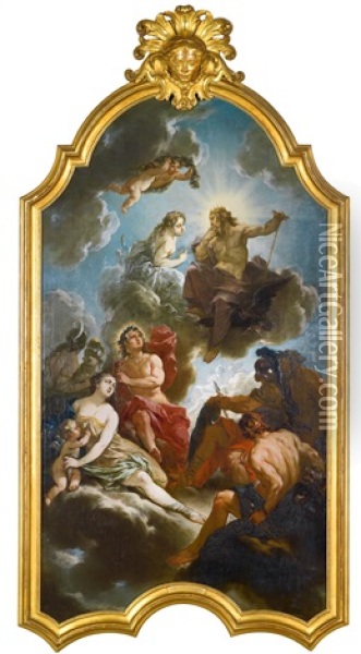 Die Gotter Des Olymp Oil Painting - Vincenzo Damini