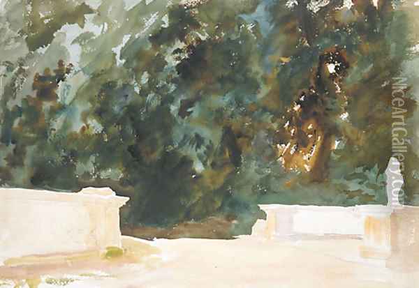 Terrace and Gardens 1907 Oil Painting - John Singer Sargent
