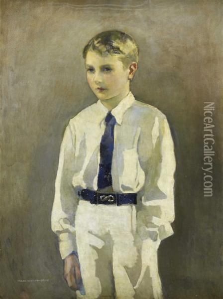 Half-length Portrait Of A Boy Oil Painting - Norah Neilson Gray