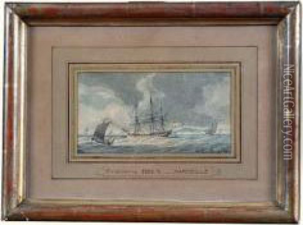 bateaux En Mer Oil Painting - Frederic Roux