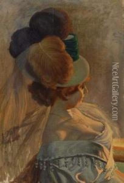 Elegante Oil Painting - Henry Bouvet