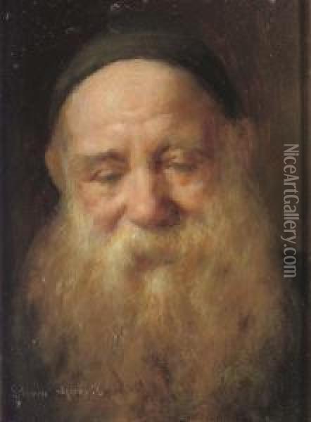 Portrait Of An Old Man Oil Painting - Edwin Harris