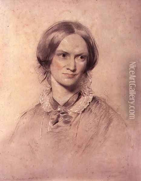 Charlotte Bronte 1816-55 1850 Oil Painting - George Richmond