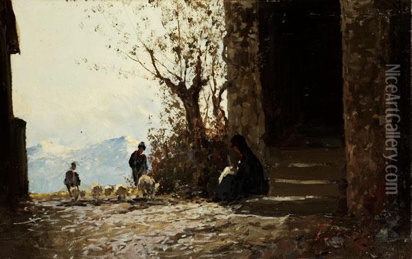 Martirio Di S. Stefano Oil Painting - Cosimo Gamberucci