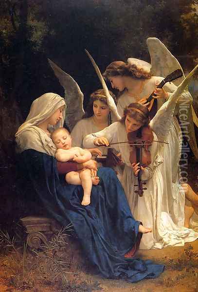 La Vierge Aux Anges Oil Painting - William-Adolphe Bouguereau