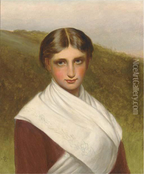 A Country Girl Oil Painting - Charles Sillem Lidderdale