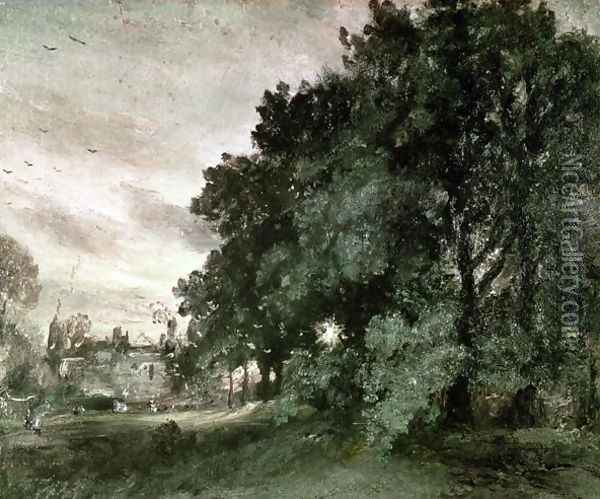 Study of Trees Oil Painting - John Constable