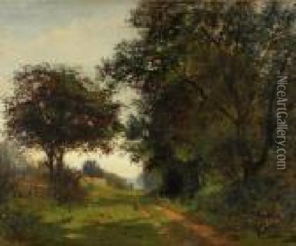 Lisiered'une Foret Oil Painting - Edmond Marie Petitjean