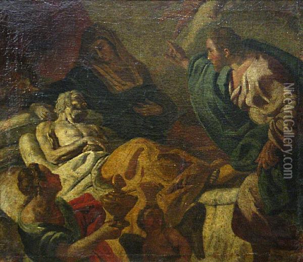 The Death Of St. Joseph Oil Painting - Francesco Solimena