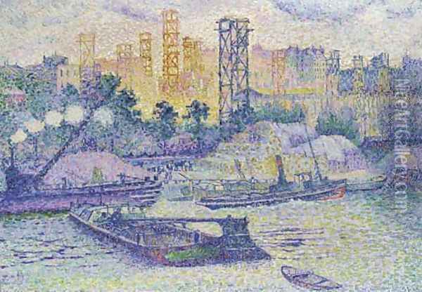 Quai de Passy Oil Painting - Henri Edmond Cross