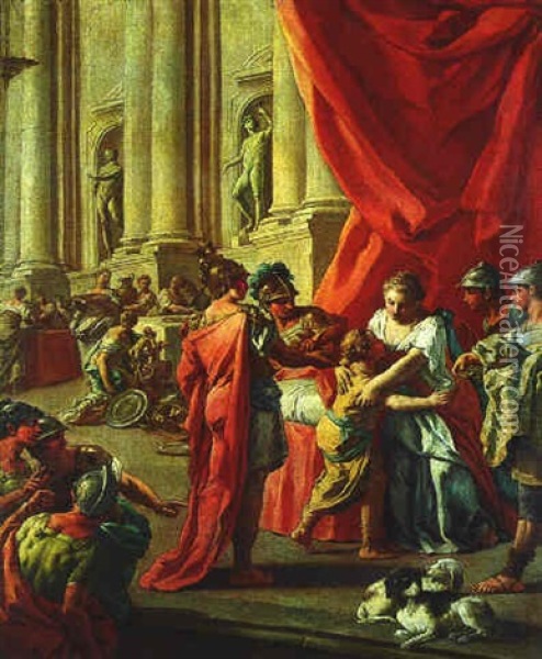 Hector Et Astyanax Oil Painting - Francesco de Mura