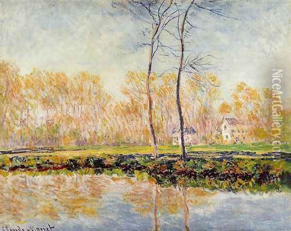The Banks Of The River Epte At Giverny Oil Painting - Claude Oscar Monet