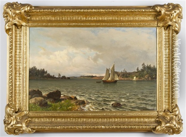 Motif From Tammisaari Archipelago Oil Painting - Magnus Hjalmar Munsterhjelm