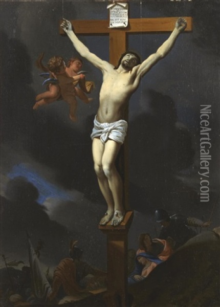 Christ En Croix Oil Painting - Charles Le Brun