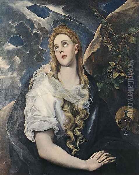 St Mary Magdalene 2 Oil Painting - El Greco (Domenikos Theotokopoulos)