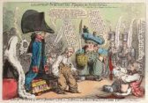 Lilliputian-substitutes, Equiping For Public Service Oil Painting - James Gillray