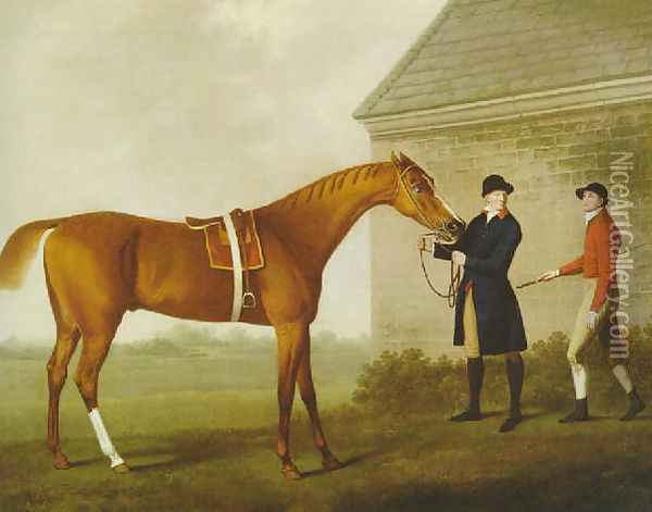 'Eclipse' with groom and jockey at Newmarket Oil Painting - John Boultbee