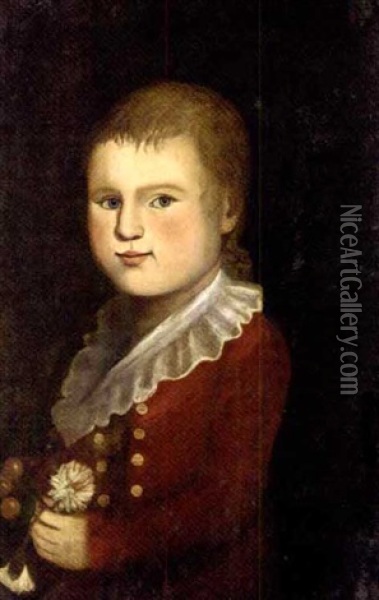 Portrait Of A Boy Oil Painting - Zedekiah Belknap