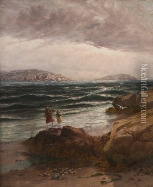 Island Of Aran, Galway Bay Oil Painting - Thomas Rose Miles