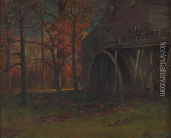 The Old Mill Oil Painting - Walter Clark