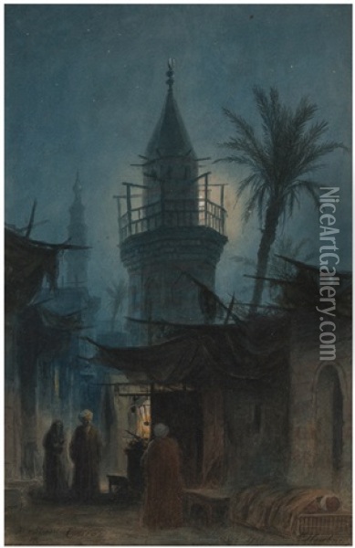 Kahire'den Oil Painting - Hermann Ludwig Heubner