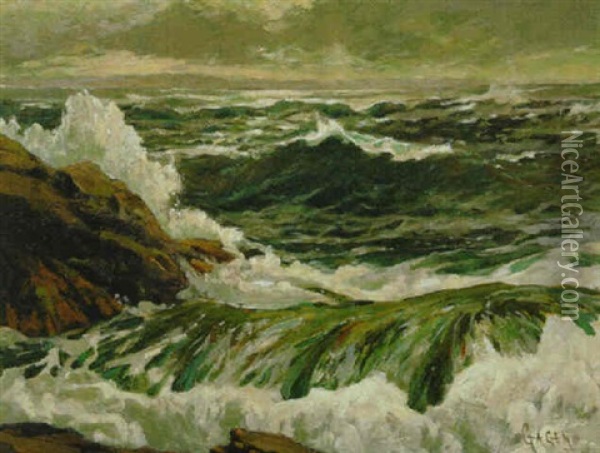 Clearing After A Gale Oil Painting - Robert Ford Gagen