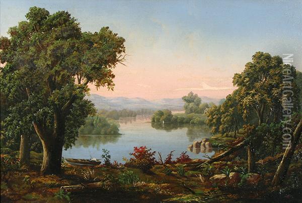 Lake Canandaigua, Upper New York State Oil Painting - Albert Leighton Rawson