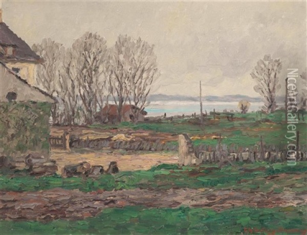Bords Du Lac De Neuchatel Oil Painting - Charles Baillon-Vincennes