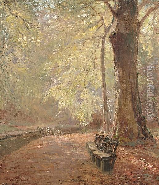 A Woodland Path Oil Painting - Peter Busch