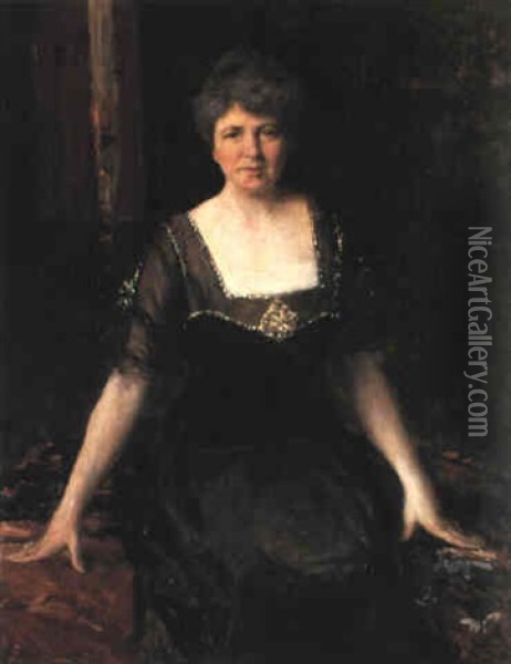 Portrait Of Mrs. Edwin Charles Shevlin Oil Painting - William Merritt Chase