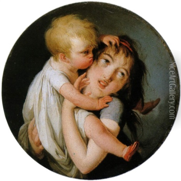 A Mother And Child Oil Painting - Louis Leopold Boilly