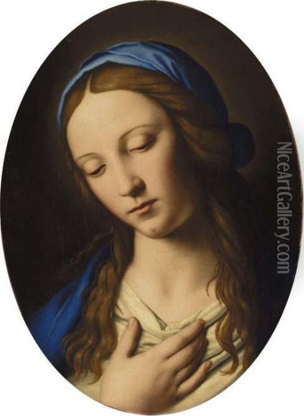 The Madonna Oil Painting - Giovanni Battista Salvi