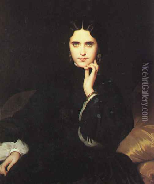 Madame de Loynes, 1862 Oil Painting - Eugene-Emmanuel Amaury-Duval