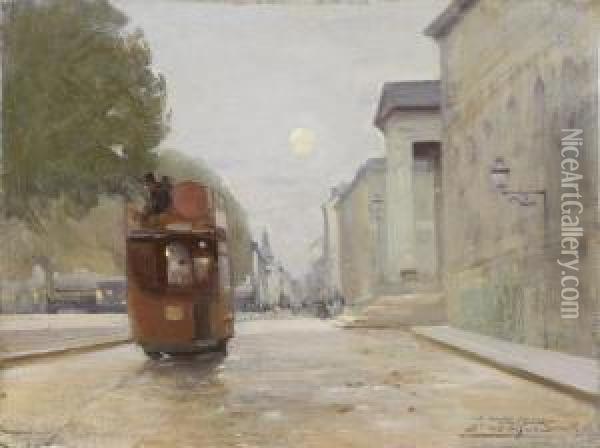 Le Tramway A Bordeaux Oil Painting - Alfred Smith