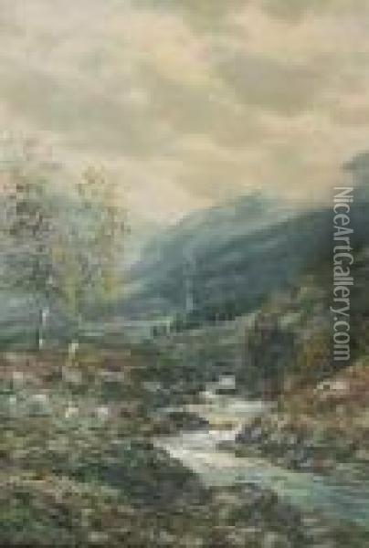 A River Gorge In The Highlands Oil Painting - John Hamilton Glass