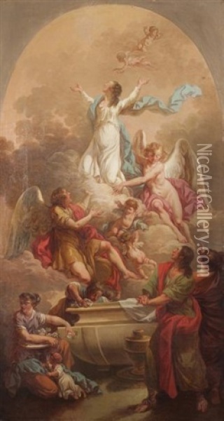 L'assomption De La Vierge Oil Painting - Guillaume-Joseph Roques