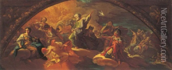 Il Sacrificio Di Mose Oil Painting - Corrado Giaquinto
