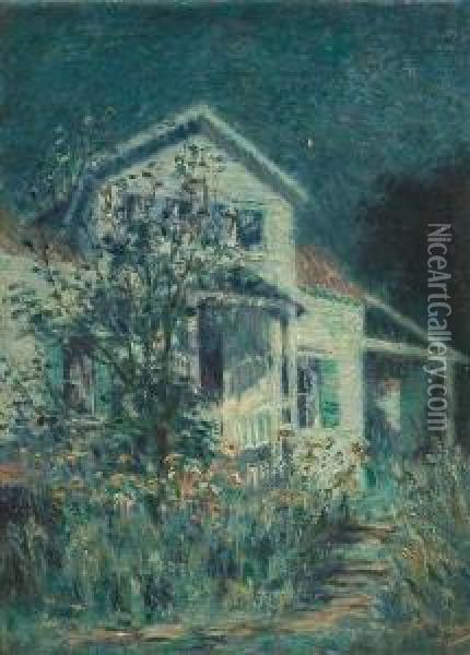 White House, Evening Oil Painting - Clara Taggart Mcchesney