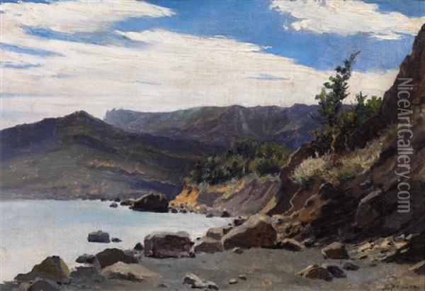 Coastal Landscape Oil Painting - Nikolaos Cheimonas