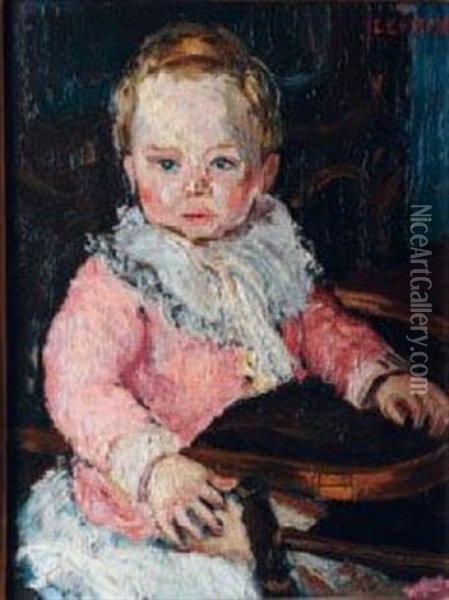 Portrait D'enfant Oil Painting - Marcel Francois Leprin