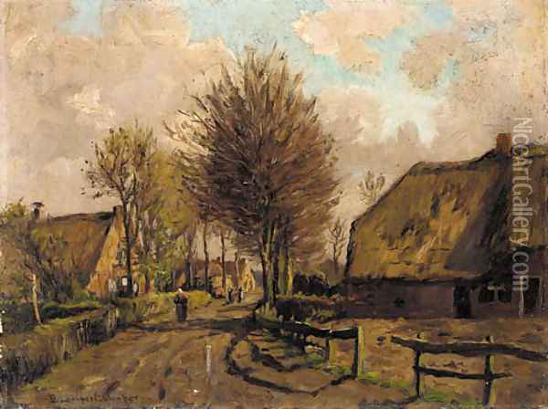 A Lane in Holland Oil Painting - Emma Lampert Cooper