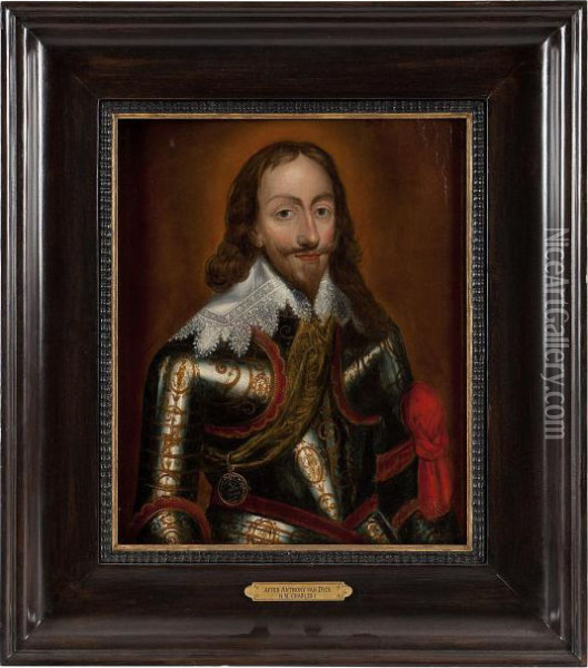 Half-length Portrait King Charles I Oil Painting - Sir Anthony Van Dyck