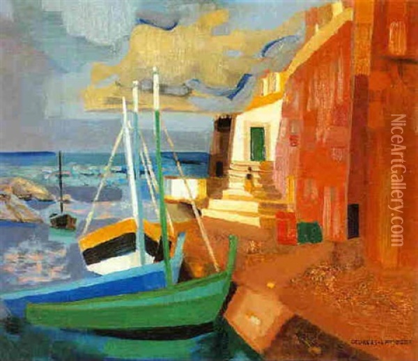 Port Mediterranee Oil Painting - George Lambert